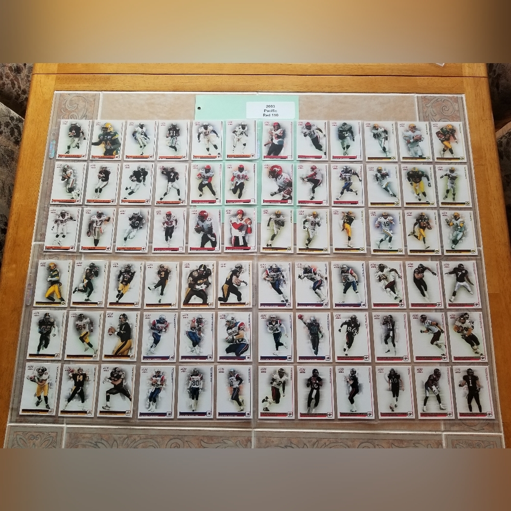CFL 2003 Pacific Red Card Set